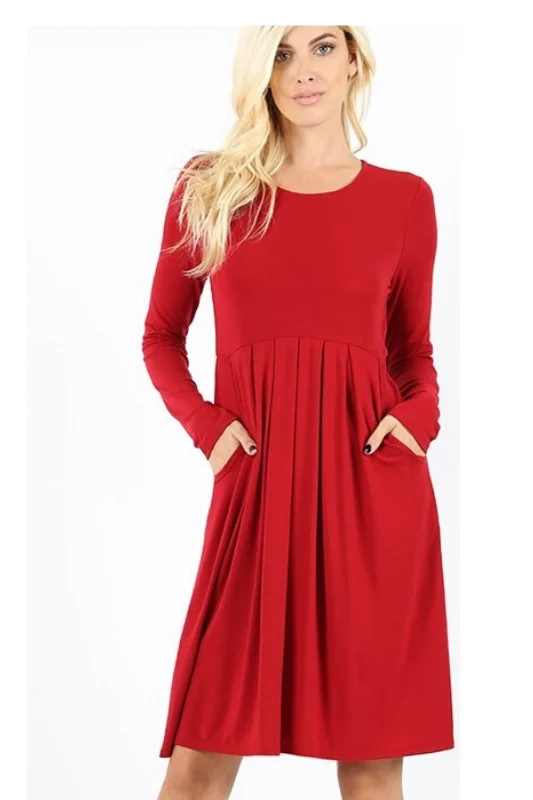 Serene Magical Dress - Dark Red Minimalist unclassified dresses