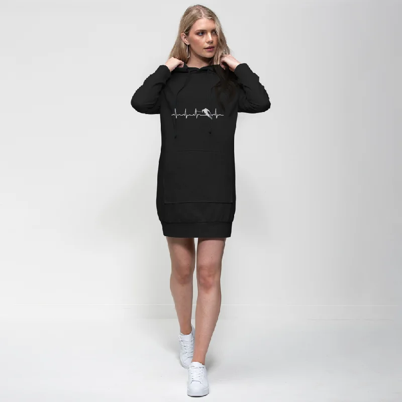 Ski Heartbeat Premium Adult Hoodie Dress Chiffon unclassified dresses