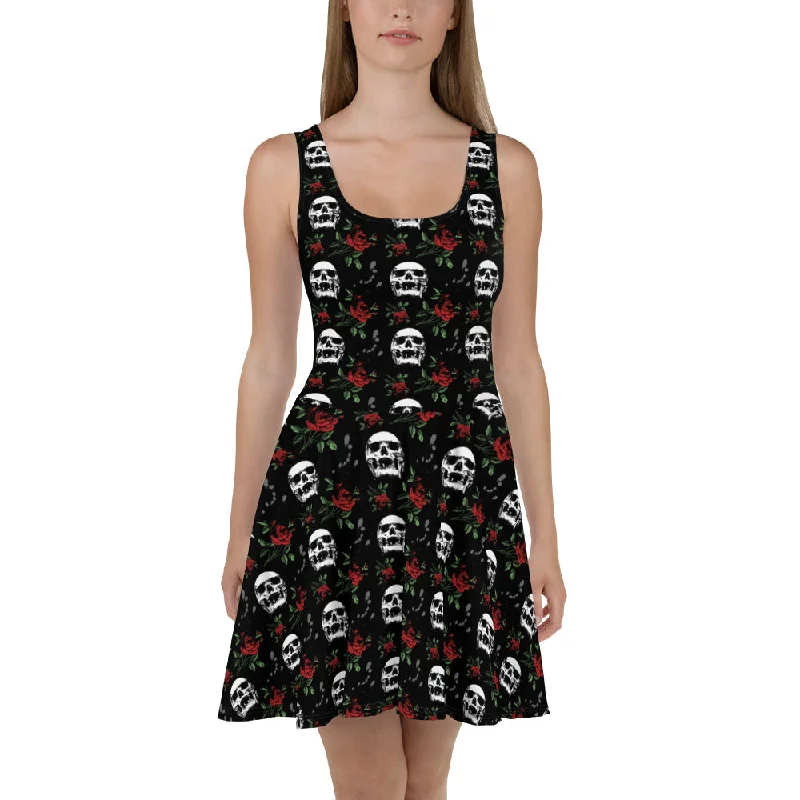 Skulls N' Roses Skater Dress Neutral tone unclassified dresses