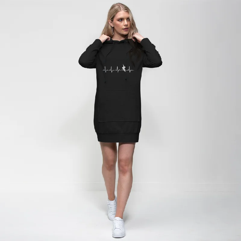 Snowboard Heartbeat Premium Adult Hoodie Dress Street style unclassified dresses