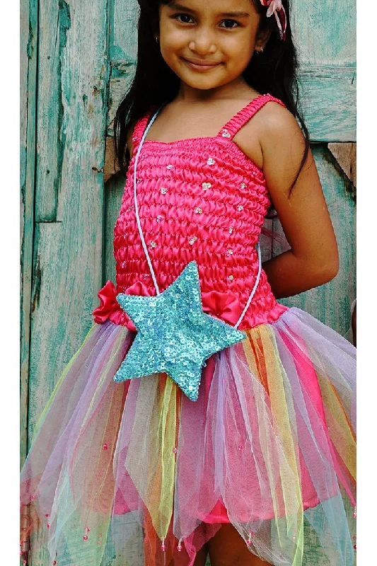 Sparkly Fairy Costume Princess Dress with Wings Backless unclassified dresses