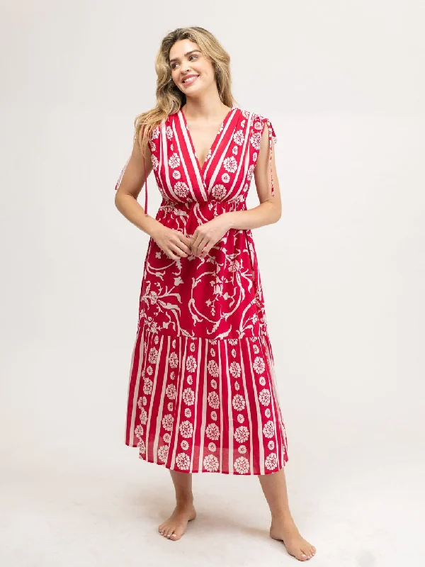 The Blaire Dress | Pink Jodhpur Swirl Sleeveless unclassified dresses