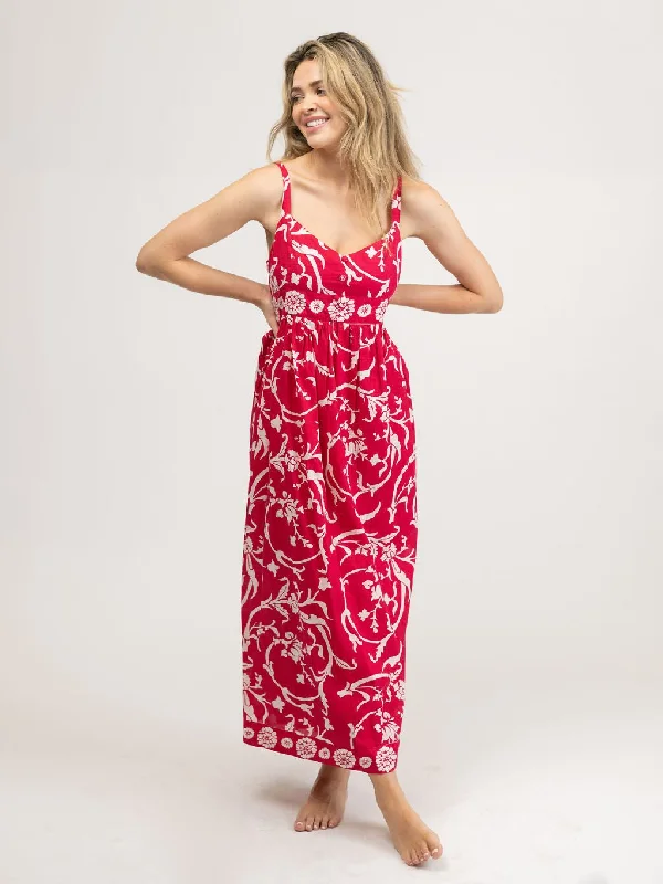 The Sophia Dress | Pink Jodhpur Swirl Minimalist unclassified dresses