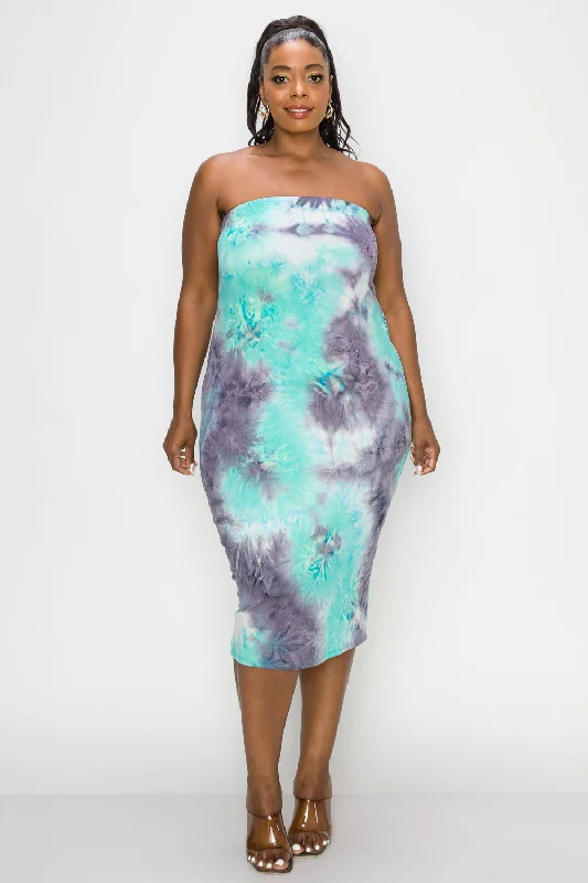 Tie Dye Basic Tube Dress Date night unclassified dresses