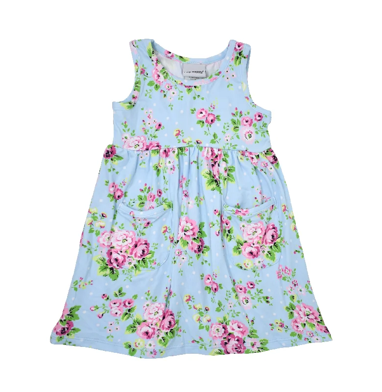 UPF 50+ Dahlia Sleeveless Tee Dress - E Floral unclassified dresses