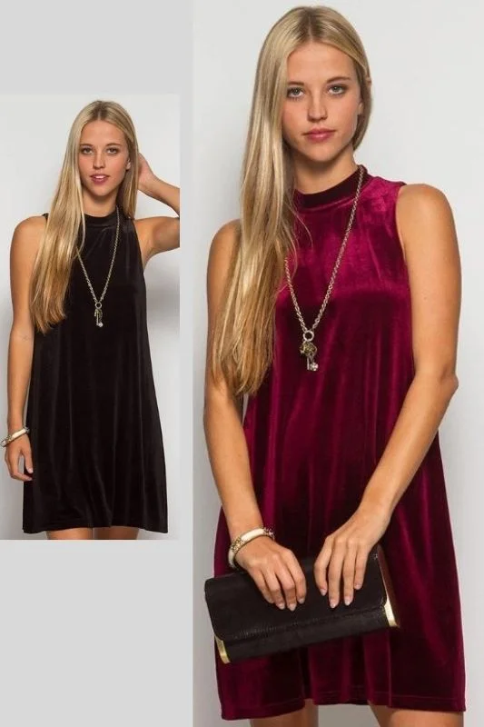 She + Sky Romantic Velvet Dress - 2 Colors Flowy unclassified dresses