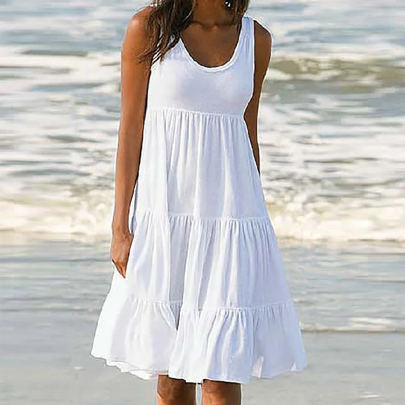 Women's Summer Casual Sleeveless Loose Beach Dress Beach unclassified dresses