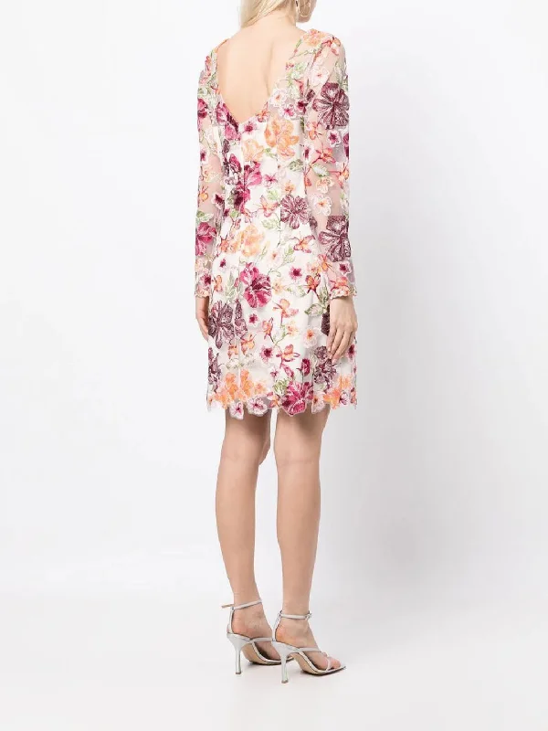 Illusion Floral Mini Dress Mini Skirt Classic