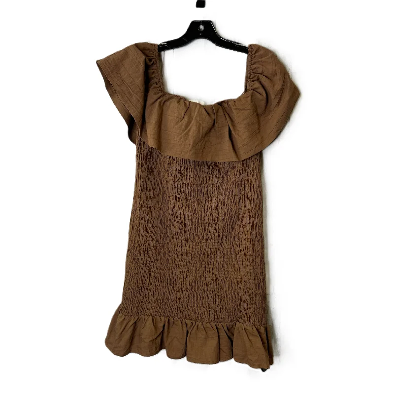 Dress Casual Midi By Anthropologie In Brown, Size: L Midi Skirt Look