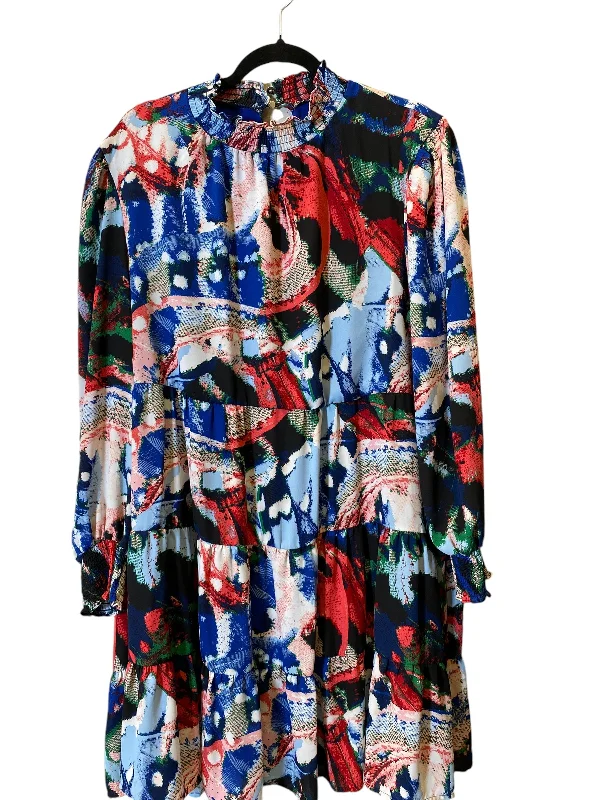 Dress Casual Midi By New York And Co In Multi-colored, Size: Xl Trendy Midi Look