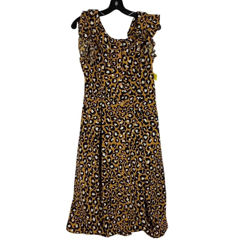 Dress Casual Midi By Who What Wear In Animal Print, Size: S Ruffled Floral Skirt