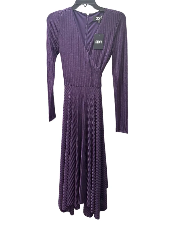 Dress Party Midi By Dkny In Purple, Size: 4 Bohemian Midi Skirt