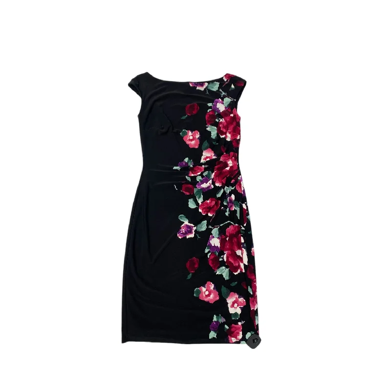 Dress Party Midi By Lauren By Ralph Lauren In Floral Print, Size: 6 Wool Midi Skirt